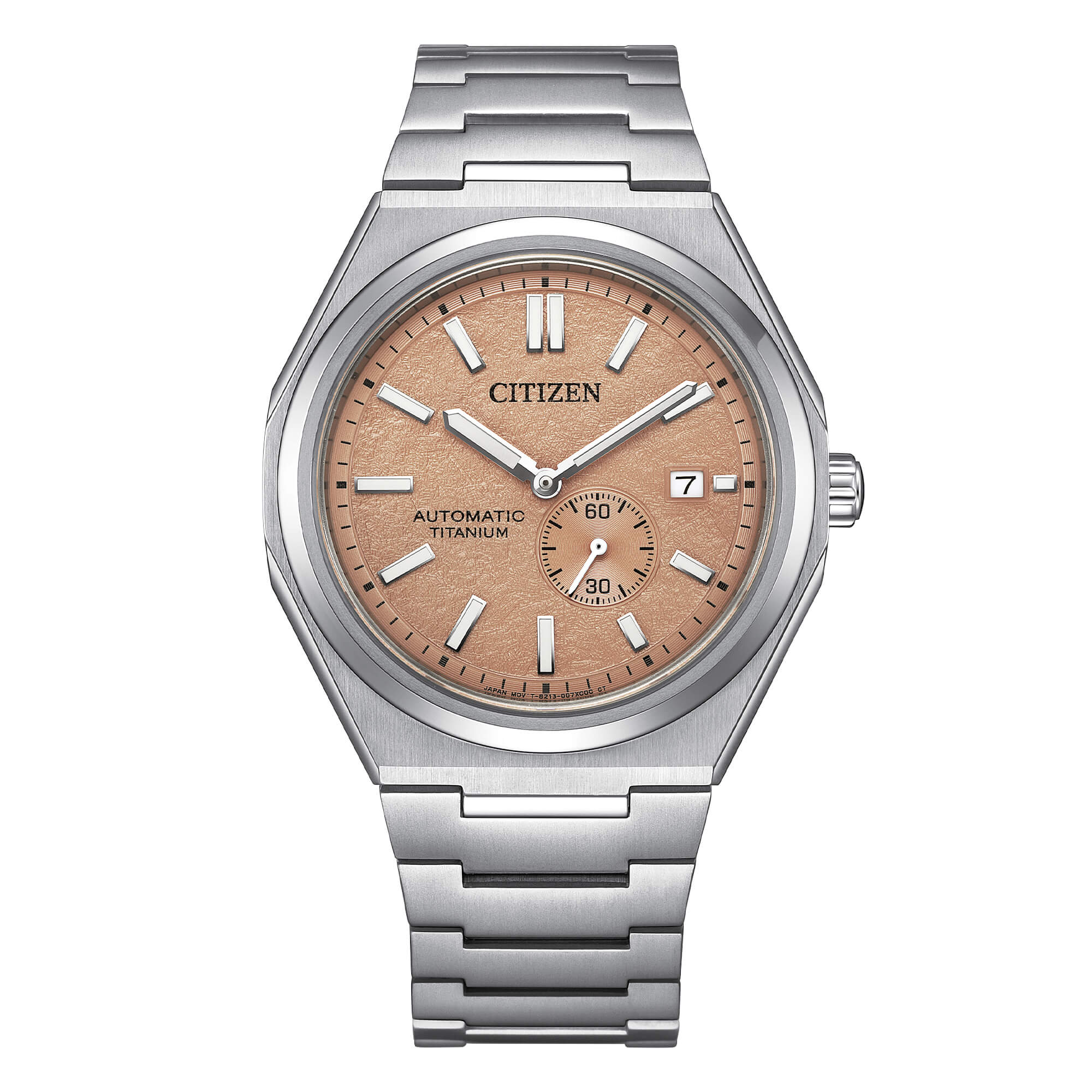 Orologio Uomo Citizen Automatico Super Titanio Arancione Data NJ0180-80Z